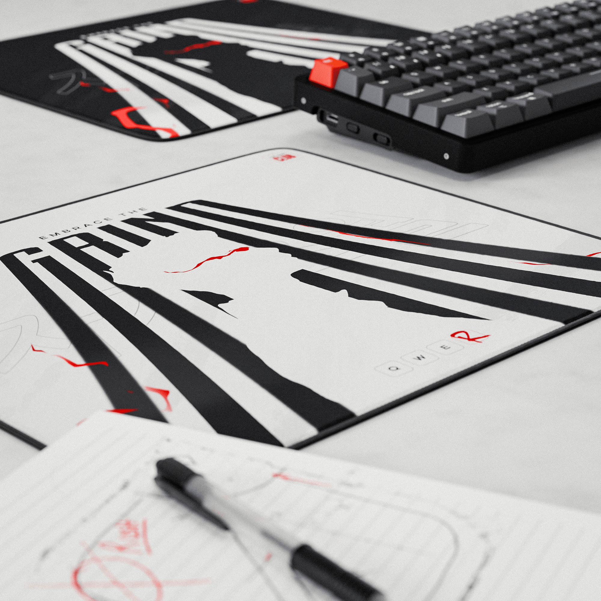 ZX1 - White - themasterpiece mousepad themasterpiece