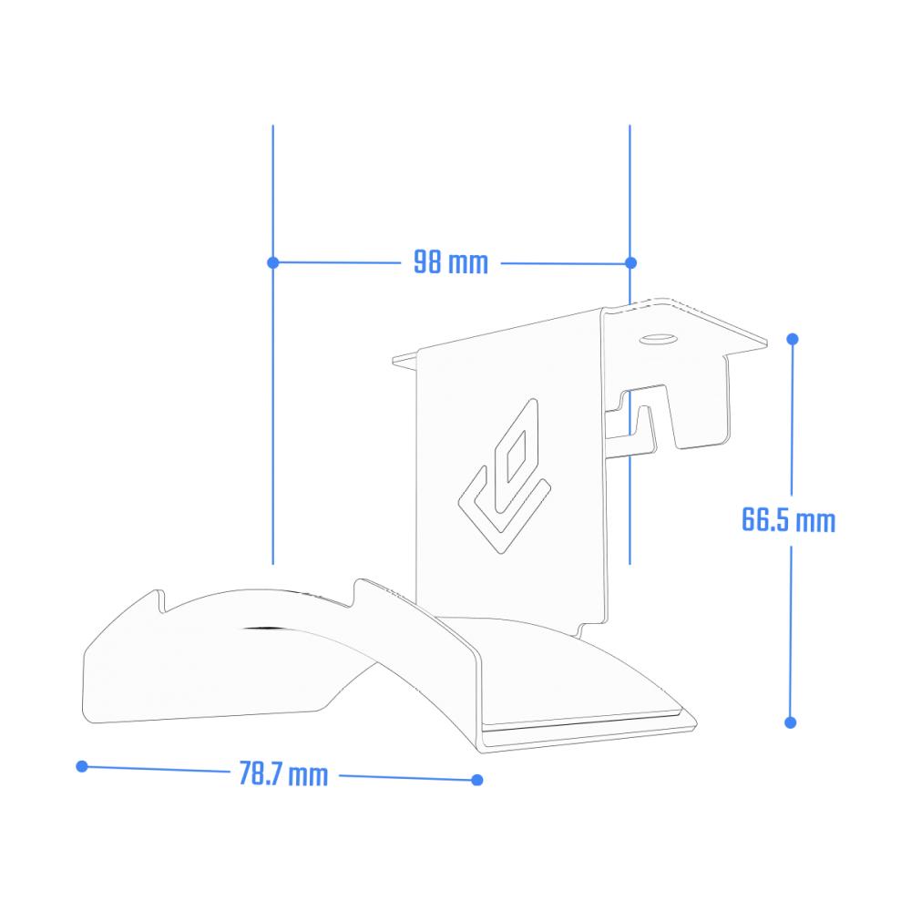 Dezctop Headphone Holder (White)-Addice Inc