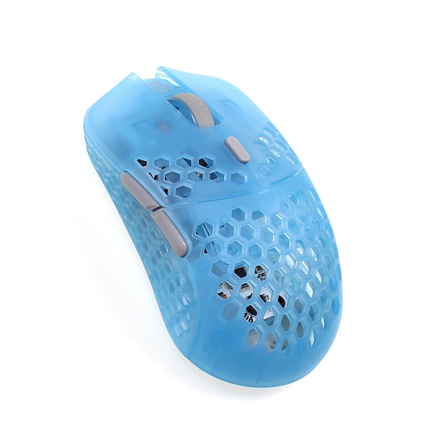 G-wolves Hati Small HTS Transparent Blue Wired Gaming Mouse-Addice Inc