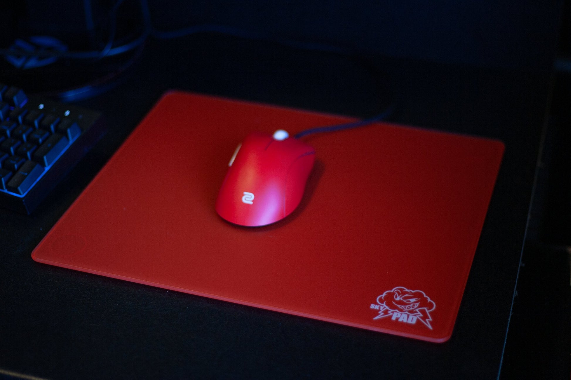 SkyPad Red Glass 2.0 Mousepad-Addice Inc