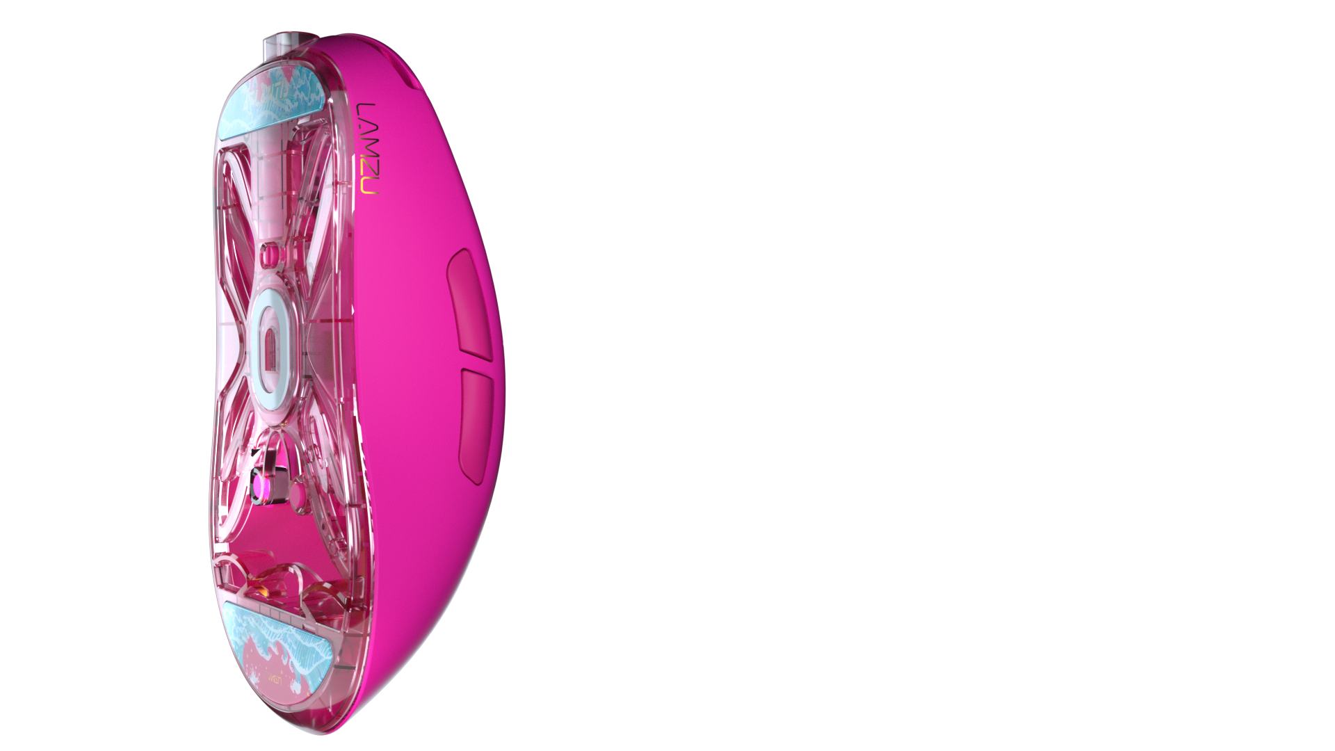Gaming Mouse Lamzu Atlantis Superlight Wireless Masculine Pink Pixart 3395